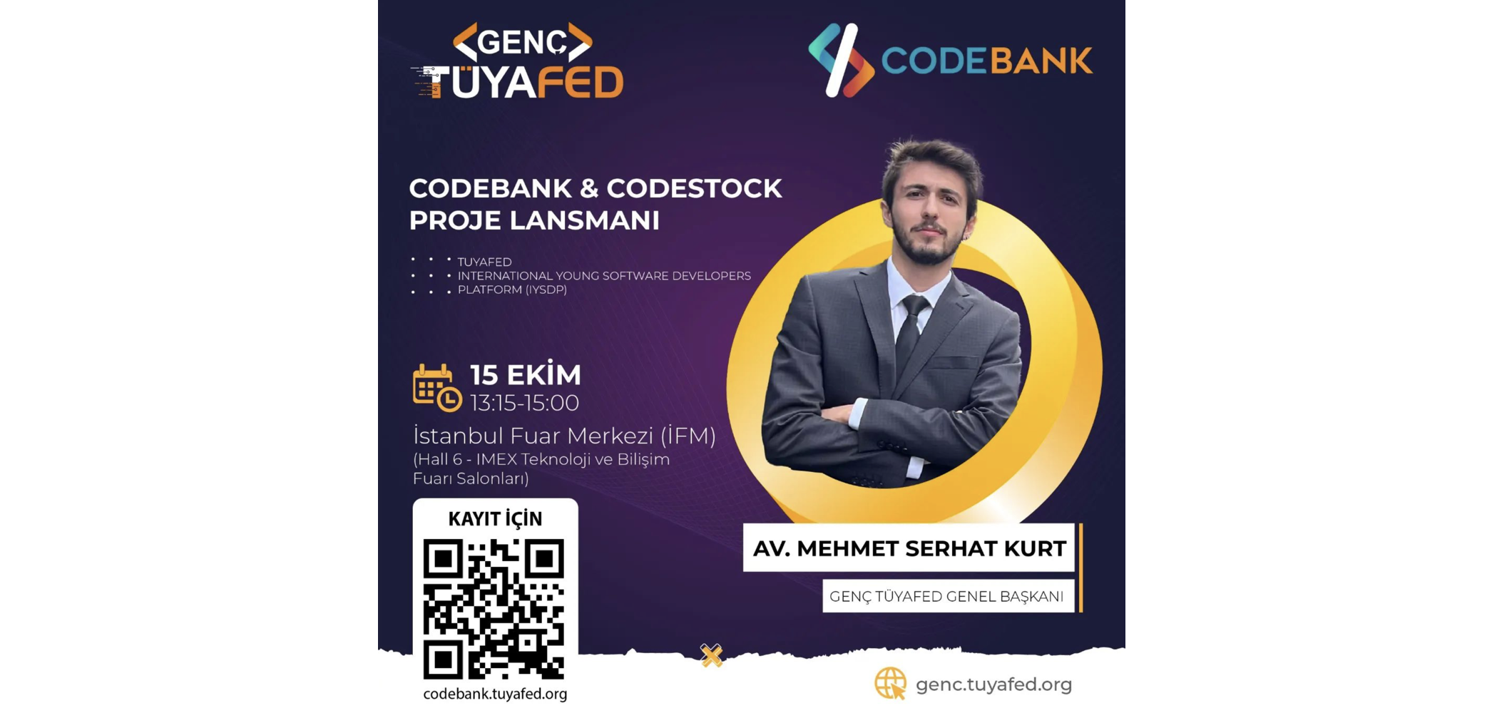 Genç Tüyafed #Codebank &amp; #CodeStock Project Launch on October 15th in Istanbul