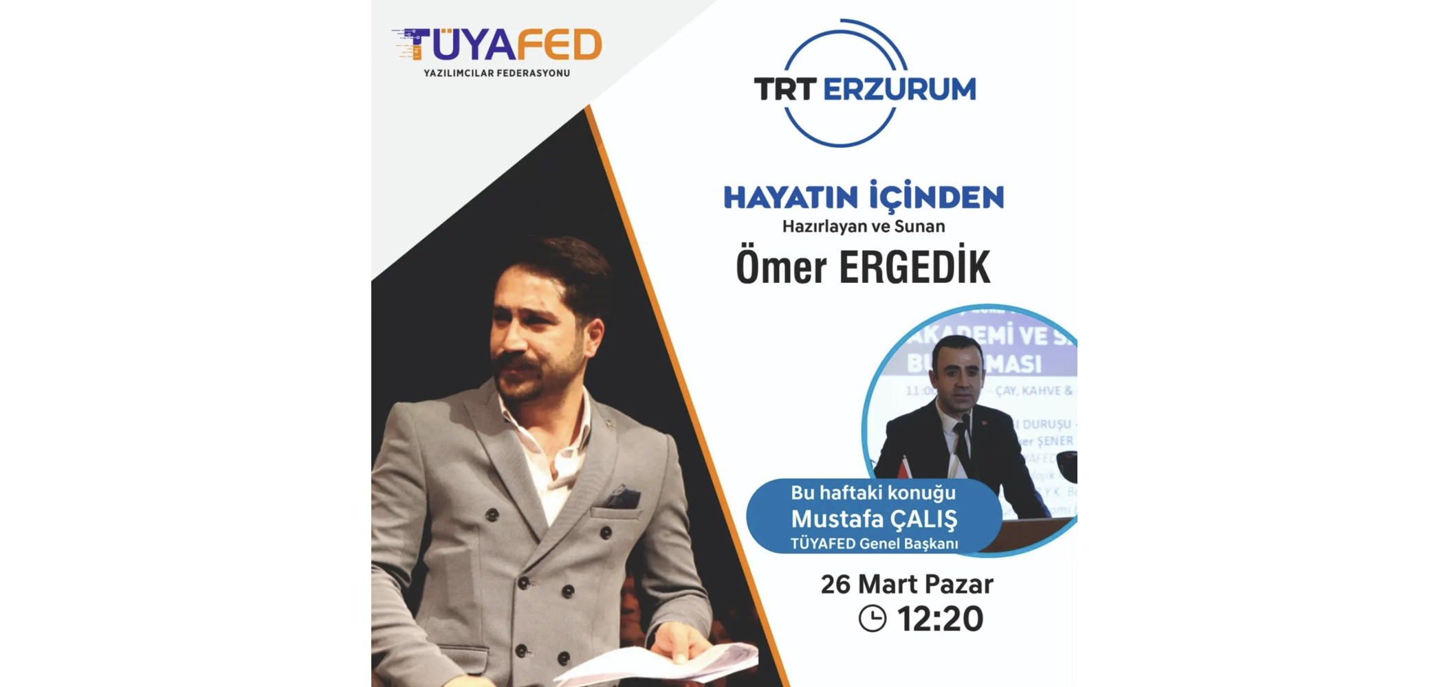 TÜYAFED Başkanı Mustafa Çalış, TRT Erzurum’da Siber Güvenlik Hakkında Konuşacak