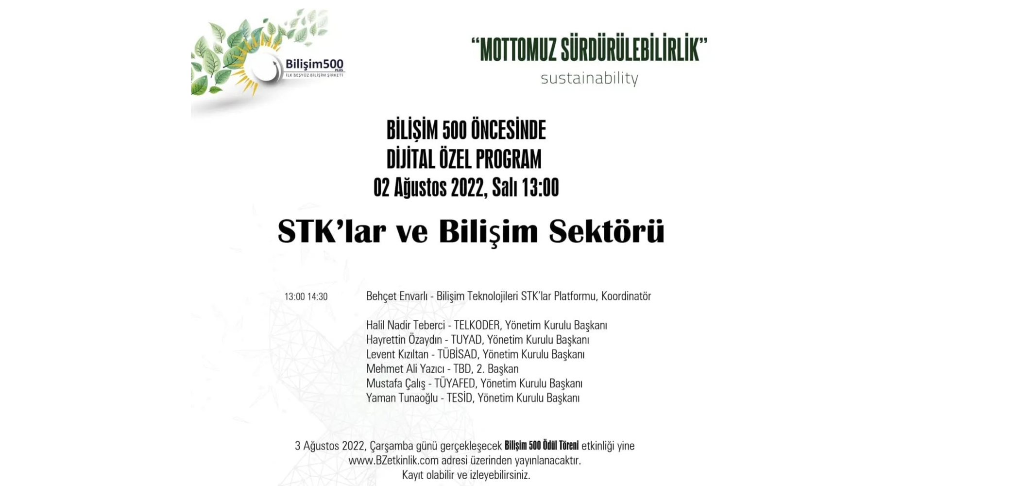 Our President Mustafa Çalış Will Speak at the Bilişim500 Special Program