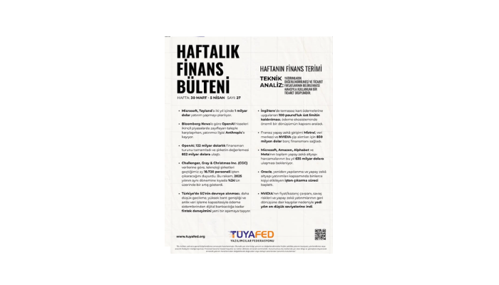 30 Mart-5 Nisan | TÜYAFED Haftalık Finans Bülteni – Sayı: 27